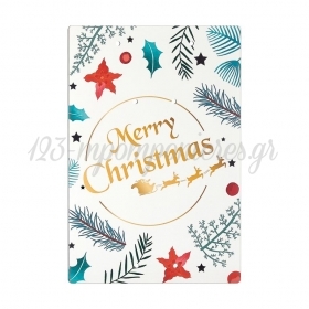Ξύλινη Εκτυπωμένη Πλάτη για Γούρια "Merry Christmas" 22X30cm - ΚΩΔ:M10623-AD