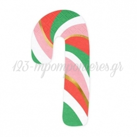 Χαρτοπετσέτες Σχηματικές Candy Cane 8X15.5cm - ΚΩΔ:SPK18-BB
