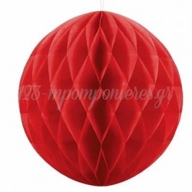 Κόκκινη Χάρτινη Διακοσμητική Μπάλα 20cm - ΚΩΔ:KB20-007-BB