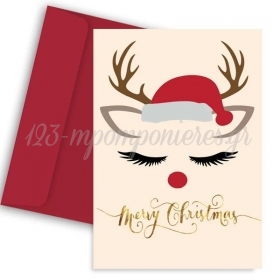 Χριστουγεννιάτικη Κάρτα Ταρανδάκι 11X18cm - ΚΩΔ:VC1702-90-BB