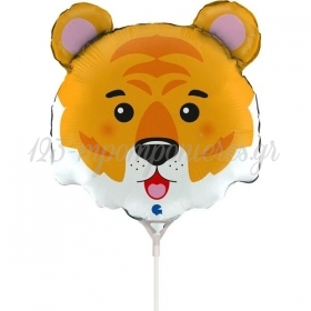 Μπαλόνι Foil 14''(36cm) Mini Shape Kεφάλι Τίγρης - ΚΩΔ:G72063-BB