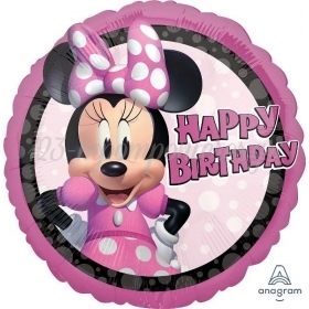 Μπαλόνι Foil 18''(45cm) Minnie Mouse Happy Birthday - ΚΩΔ:541893-BB