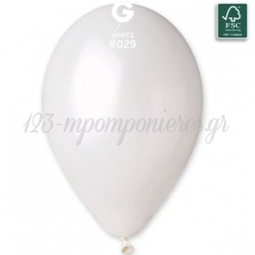 Μπαλόνι Latex 13''(33cm) Άσπρο Μεταλλικό - ΚΩΔ:1361229-BB