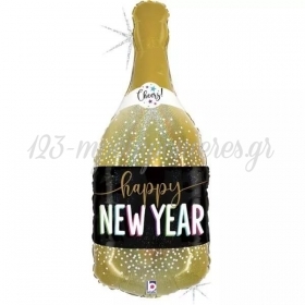 Μπαλόνι Foil 36″(91cm) Σαμπάνια Happy New Year - ΚΩΔ:25149-BB