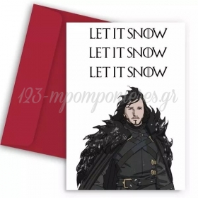 Χριστουγεννιάτικη Κάρτα Let It Snow 11X18cm - ΚΩΔ:VC1702-99-BB