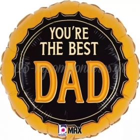 Μπαλόνι Foil 18 (45cm) Best Dad Καπάκι Μπύρας - ΚΩΔ:26175-BB
