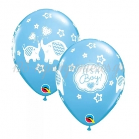 Μπαλόνι Latex 11 (28cm) Baby Boy Ελεφαντάκια - ΚΩΔ:45442-BB
