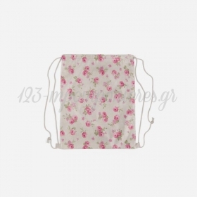 Σακίδιο Πλάτης με ροζ φλοράλ 28cm x 35cm - ΚΩΔ:363241-NT