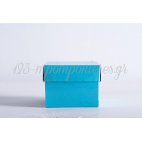 Κουτάκι για μπομπονιέρες γαλάζιο 6,5Χ6,5Χ5cm - ΚΩΔ:670865-GALAZIO-NΤ