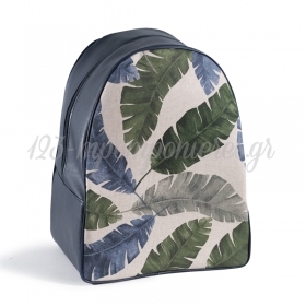 Τσάντα Backpack με τροπικά φύλλα 2 χρωμάτων 43x35x23cm - ΚΩΔ:848803-NT
