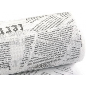 Ρoλό Non Wooven με τύπωμα εφημερίδα - Λευκό - 60cm x 18m - ΚΩΔ:903736-T60-NT