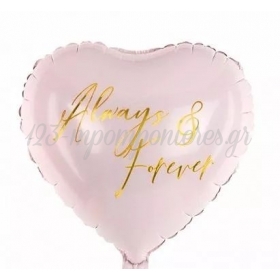 Μπαλόνι Foil 45cm Ροζ Καρδιά Always & Forever - ΚΩΔ:FB57-081J-BB