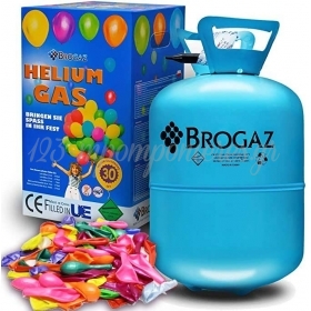 Φιάλη Ήλιον για 30 Μπαλόνια με Δώρο Πολύχρωμα Μπαλόνια και Κορδέλα - ΚΩΔ:HG-BJ30-1-BB