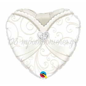Μπαλόνι Foil 18 (45cm) Καρδιά Νύφη - ΚΩΔ:15791-1-BB