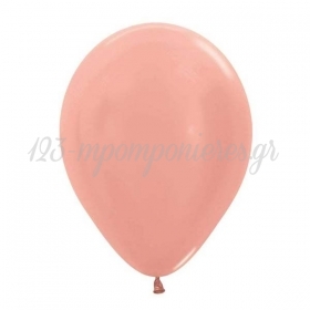 Μπαλόνι Latex 12 (32cm) Ροζ Χρυσό Περλέ - ΚΩΔ:13512568-BB