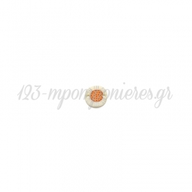 Πλέξι Ακρυλικό Στοιχείο Στρογγυλό Λουλούδι για Μακραμέ 13mm - ΚΩΔ:71460543.001-NG