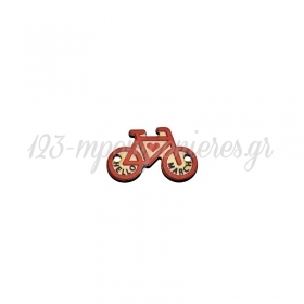 Ξύλινο Στοιχείο Ποδήλατο "Hello March" για Μακραμέ 25x16mm - ΚΩΔ:76460651.001-NG