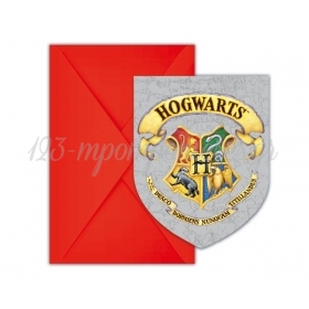 Προσκλήσεις Πάρτυ Harry Potter Hogwards Houses - ΚΩΔ:93370-BB