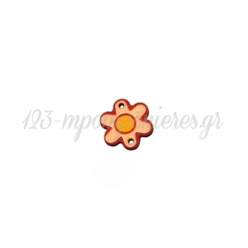 Ξύλινο Στοιχείο Λουλούδι για Μακραμέ 20x18mm - ΚΩΔ:76460182.201-NG
