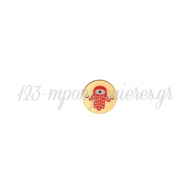 Ξύλινο Στοιχέιο Στρογγυλό Χάμσα για Μακραμέ 22mm - ΚΩΔ:76460185.201-NG