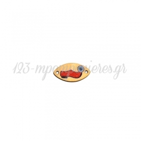 Ξύλινο Στοιχείο Οβάλ Τσαρούχι για Μακραμέ 28x14mm - ΚΩΔ:76460208.201-NG