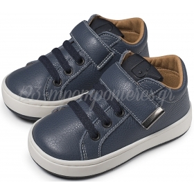 Παπουτσακια Babywalker Δερματινο Sneaker Με Μπαρετα Χρατς - Ζευγαρι - ΚΩΔ:Exc5163-Bw