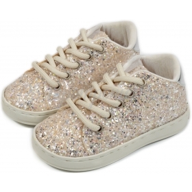 Παπουτσακια Babywalker Δετα Sneakers Απο Glitter Υφασμα - Ζευγαρι - ΚΩΔ:Exc5768-Bw
