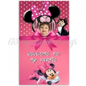 Αφίσα Πάρτυ Minnie Mouse με Φωτογραφία 130Χ70cm - ΚΩΔ:5531127-76-BB