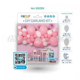 DIY Ροζ Γιρλάντα με Μπαλόνια - ΚΩΔ:136031355-BB