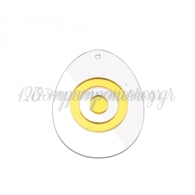 Πλέξι Γκλας Μάτι Διάφανο με Χρυσό 8X10cm - ΚΩΔ:M10695D-AD