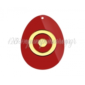 Πλέξι Γκλας Μάτι Κόκκινο με Χρυσό 8X10cm - ΚΩΔ:M10695K-AD