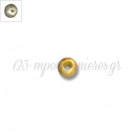 Κεραμική Χάντρα Στρογγυλή Ροδέλα με Σμάλτο 8mm (Ø3mm) - Μπεζ Κρεμ - ΚΩΔ:0230011.0005-NG