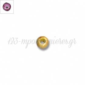Κεραμική Χάντρα Στρογγυλή Ροδέλα με Σμάλτο 8mm (Ø3mm) - Φούξια - ΚΩΔ:0230011.0008-NG