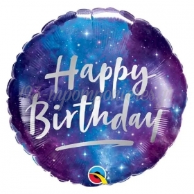 Μπαλόνι Foil 45cm Happy Birthday Galaxy - ΚΩΔ:12273-BB