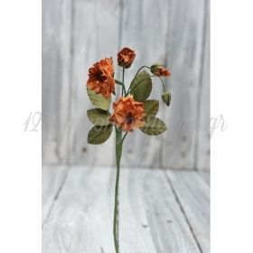 Μικρολούλουδα τριαντάφυλλα πορτοκαλί 30CM - ΚΩΔ:3011117-28-RD