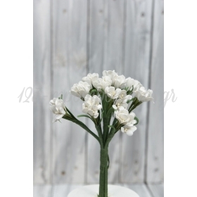 Μικρολούλουδα κλαδί με λευκά άνθη 20CM - ΚΩΔ:3013107-10-RD