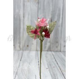 Μικρολούλουδα κλαδί με ροζ άνθη 35CM - ΚΩΔ:3013115-19-RD