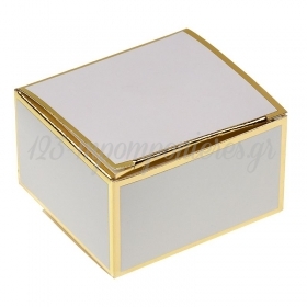 Χάρτινο Κουτάκι Χρυσό-Λευκό 6Χ3.5X5.5cm - ΚΩΔ:RS005-NU