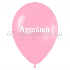 Ονομα Αγγελικη Σε Ροζ Μπαλονια Latex 12΄΄ (30Cm) – ΚΩΔ.:1351220206-Bb