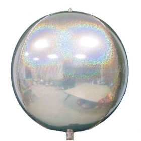 Μπαλόνι Orbz 55cm Holographic Ασημί - ΚΩΔ:20722112-BB