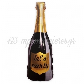 Μπαλόνι Foil 40X100cm Μαύρο Μπουκάλι Σαμπάνιας - ΚΩΔ:207F010-BB