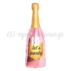 Μπαλόνι Foil 40X100cm Μπουκάλι Σαμπάνιας Let’s Party - ΚΩΔ:207F009-BB