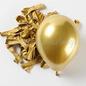 Μπαλόνι Latex 32cm Chrome Χρυσά - ΚΩΔ:20705-BB