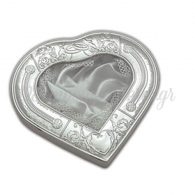 Ασημένια Στεφανοθήκη Καρδιά Vintage 27.5Χ29cm - ΚΩΔ:642-2601-MPU