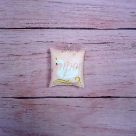 Υφασμάτινο μαξιλαράκι Κύκνος Ροζ 12X12cm - ΚΩΔ:BB13D-AL