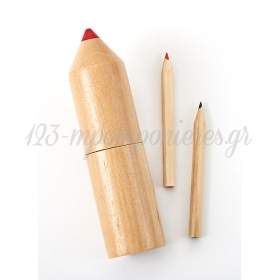 Ξύλινη Θήκη Μολύβι για Ξυλομπογιές 3.5Χ14cm - ΚΩΔ:208-2858-MPU