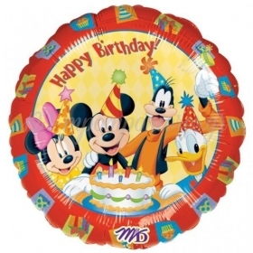 Μπαλόνι Foil 45cm Mickey και Παρέα Happy Birthday - ΚΩΔ:509223-BB