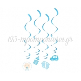 Swirl Διακοσμητικό Οροφής Baby Boy 60cm - ΚΩΔ:QT-DWBB-BB