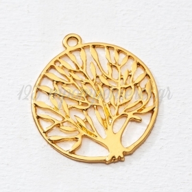 Μεταλλικό Μοτίφ Χρυσό Δέντρο 3.5x4cm  - ΚΩΔ:26545-02-PR