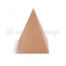 Χάρτινο κουτί πυραμίδα craft 10,5x10,5x15,8cm - ΚΩΔ:81712-PR